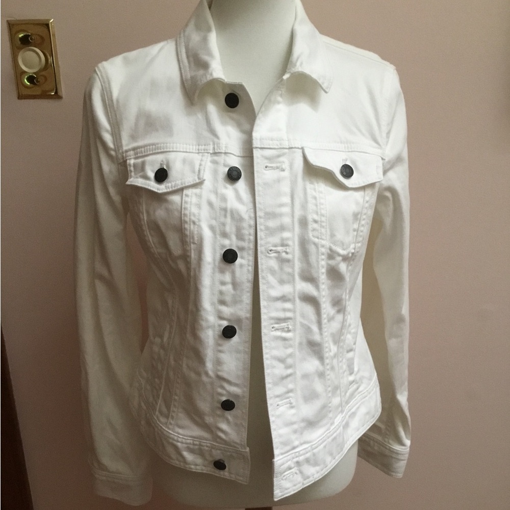 Talbots White Jean Jacket